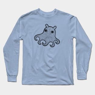 Cute Flapjack Octopus drawing for sea animal lovers Long Sleeve T-Shirt